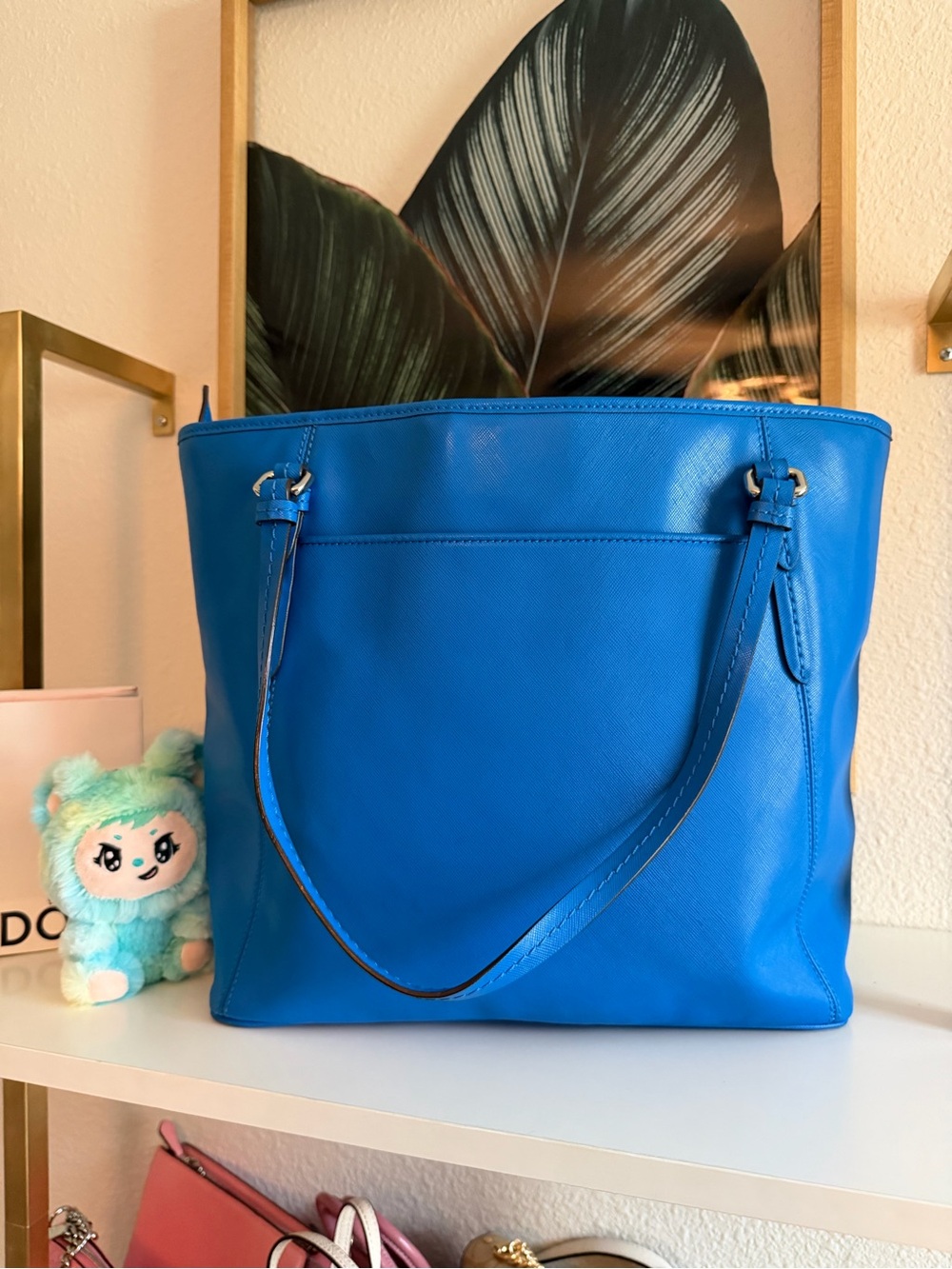 π Coach City Tote F27849 Bright Blue Saffiano Leather Shoulder Bag π - Picture 13 of 16